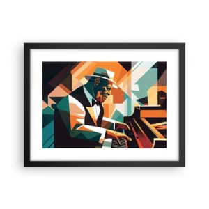 Poster in een zwarte lijst - Al die jazz - 40x30 cm