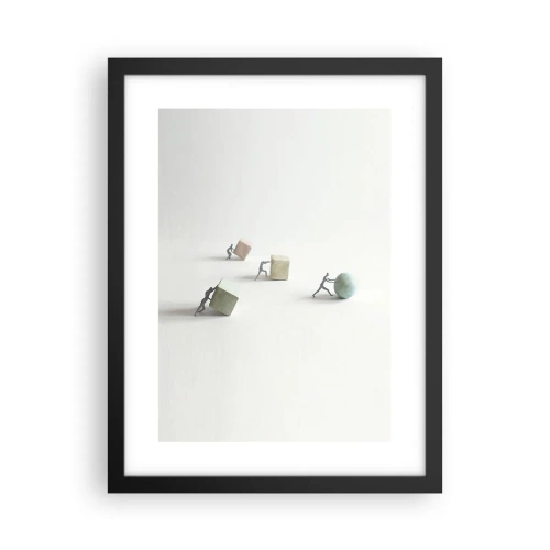 Poster in een zwarte lijst - Puur leven - 30x40 cm