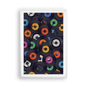 Poster in een witte lijst - De kleuren van de klassiekers - 61x91 cm