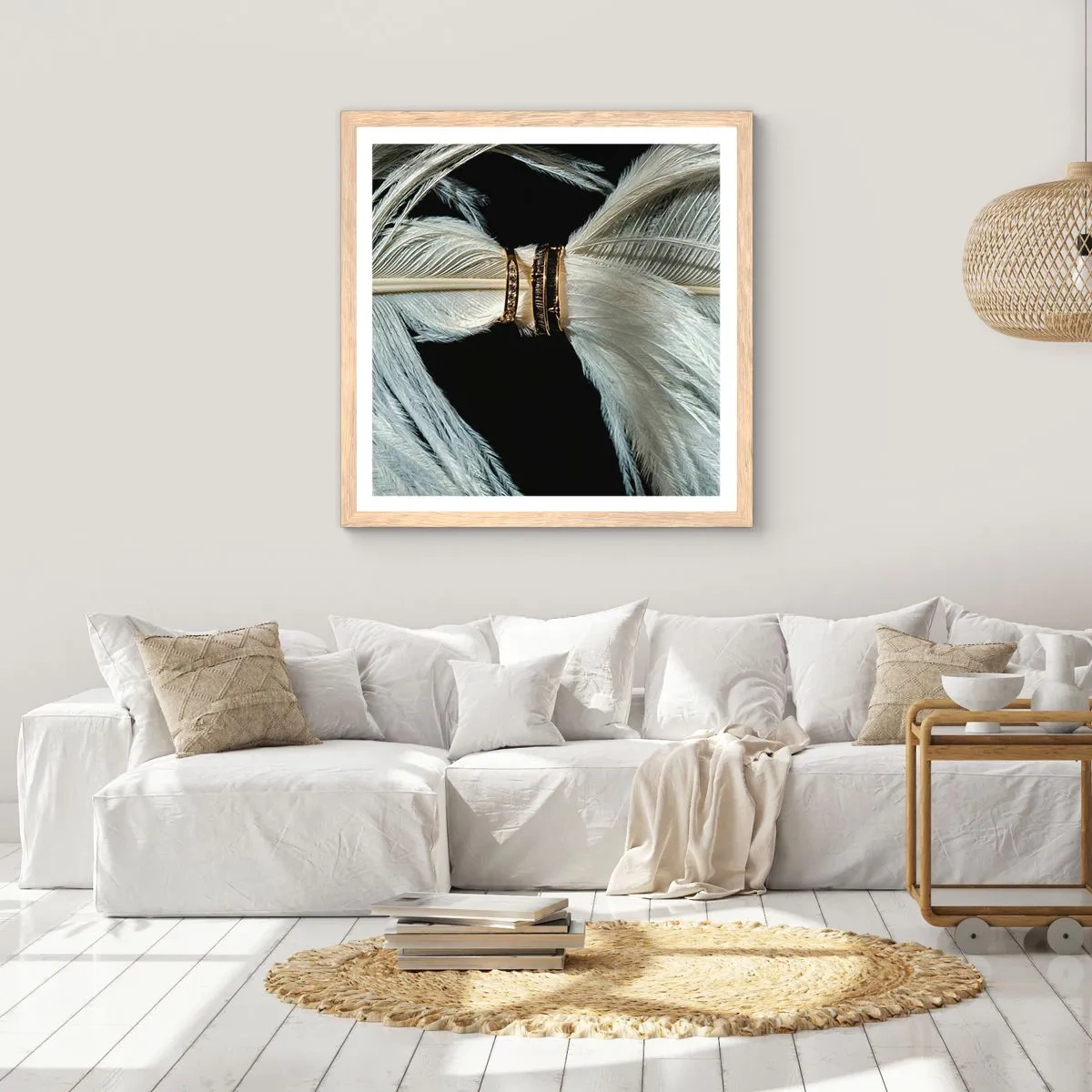 Een poster in een licht eiken lijst - ... en ik zal je niet verlaten ... - 50x50 cm