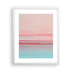 Poster in een witte lijst - Abstractie bij dageraad - 40x50 cm