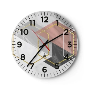 Wandklok - Klok - Keten samenstelling - 40x40 cm