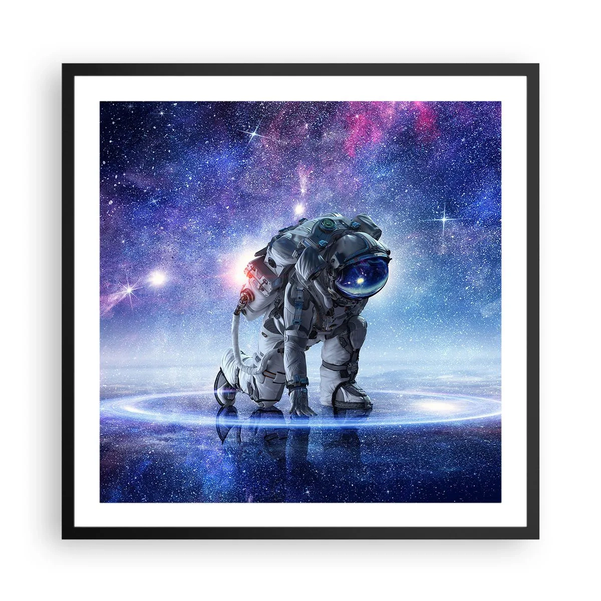 Poster in een zwarte lijst - De sterrenhemel boven mij - 60x60 cm