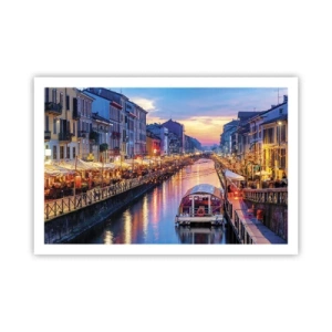 Poster - Een avond vol licht en plezier - 91x61 cm