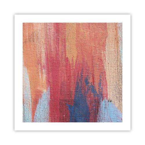 Poster - Ren door de regenboog - 50x50 cm