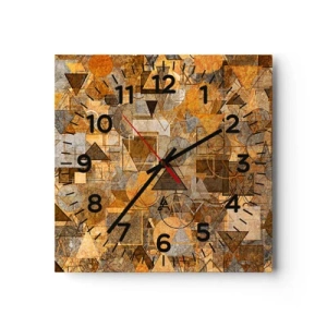Wandklok - Klok - De wereld in vorm - 40x40 cm