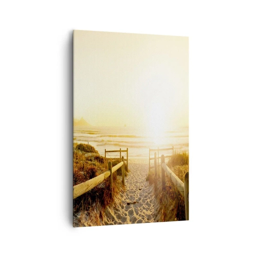 Schilderen op canvas - Over het duin, richting de zon - 80x120 cm