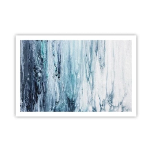 Poster - Blauwe ijspegels - 91x61 cm