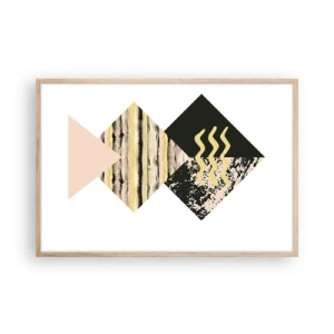 Een poster in een licht eiken lijst - Er is niet zo eenvoudig - 91x61 cm