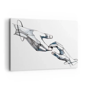 Schilderen op canvas - Een goed gebaar - 100x70 cm