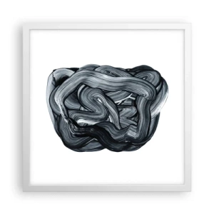 Poster in een witte lijst - Het is niet zo eenvoudig - 40x40 cm