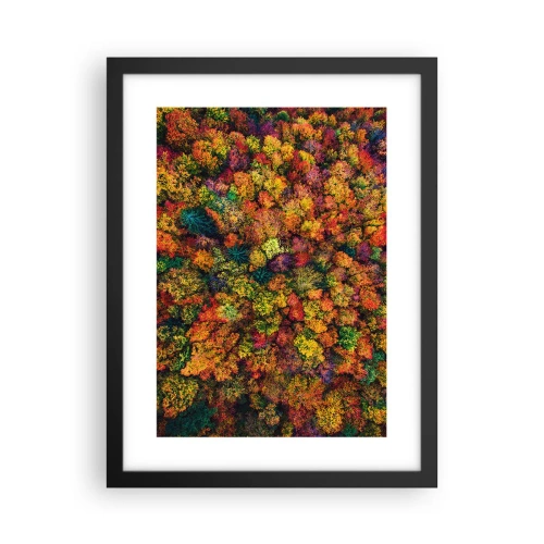 Poster in een zwarte lijst - Boeket herfstbomen - 30x40 cm