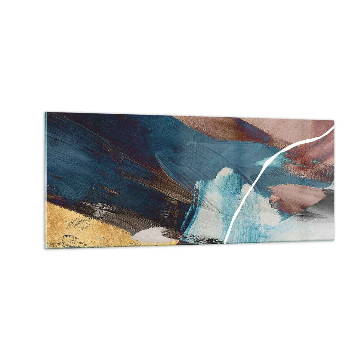 Schilderen op glas - Met panache en energie - 100x40 cm