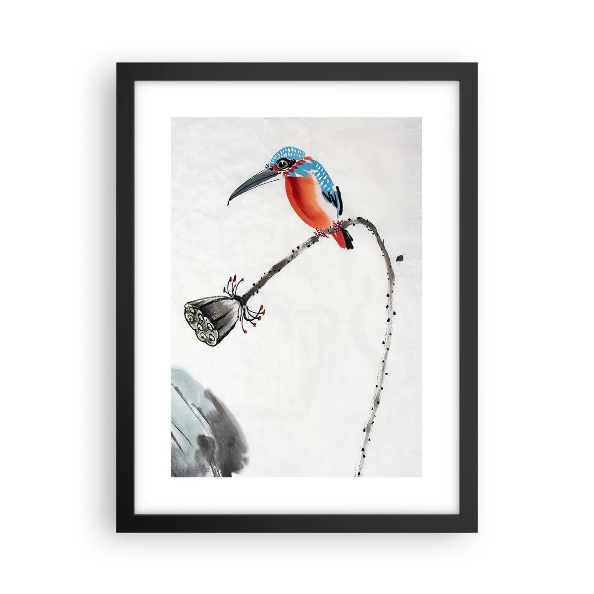 Poster in een zwarte lijst - Het leven van de weide - 30x40 cm