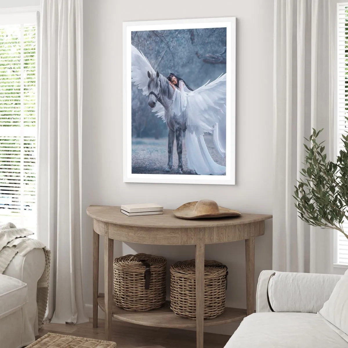 Poster in een witte lijst - Een geïnspireerd moment - 70x100 cm