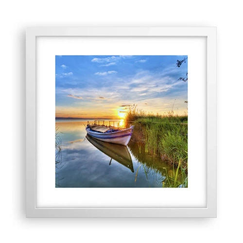 Poster in een witte lijst - Baai van vervulde dromen - 30x30 cm