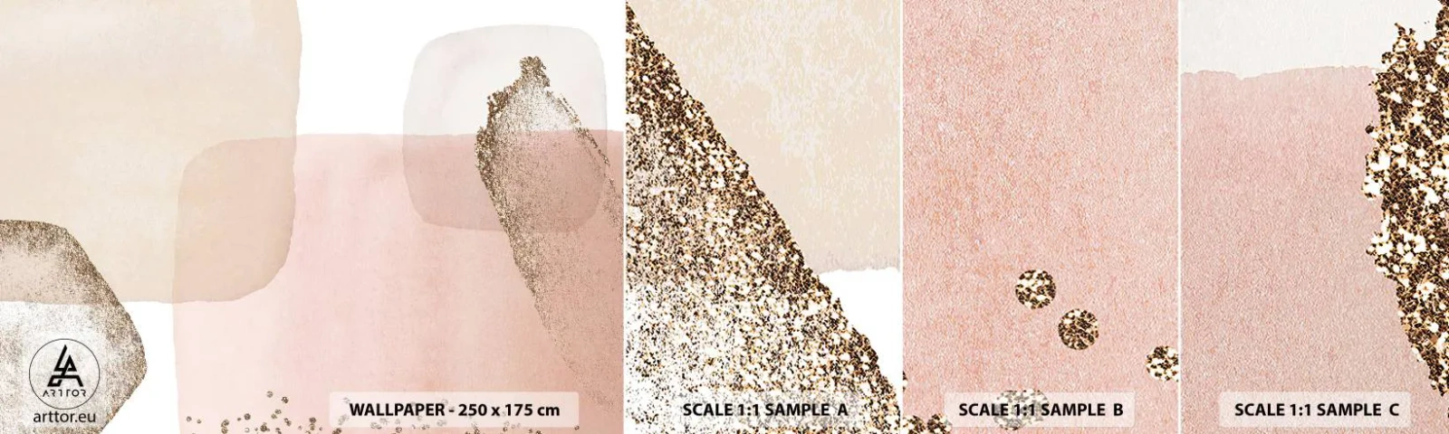 Fotobehang Staaltje Standard Eco - Een blik door kleur - Abstractie, Deel, Modern patroon - 100x30 cm