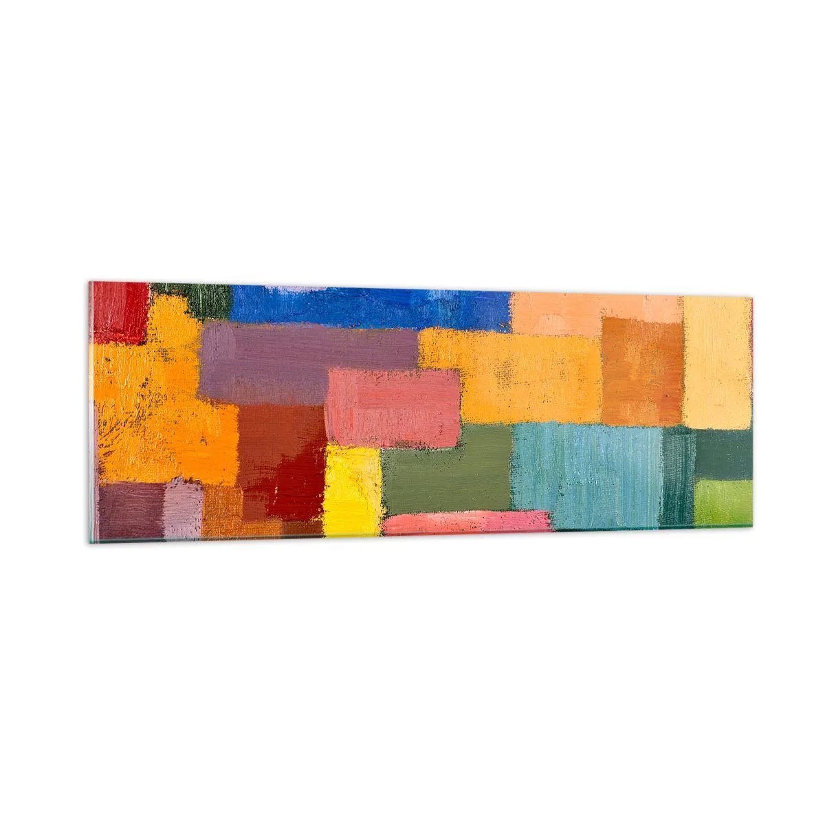 Schilderen op glas - Elk is anders, allemaal kleurrijk - 90x30 cm