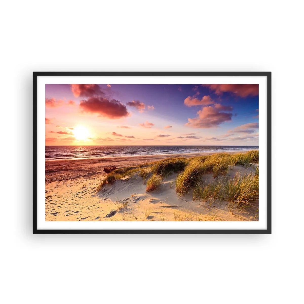 Poster in een zwarte lijst - De lucht ruikt al in de zomer - 91x61 cm