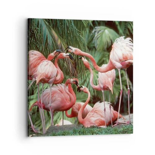 Schilderen op canvas - Middag roddels - 70x70 cm