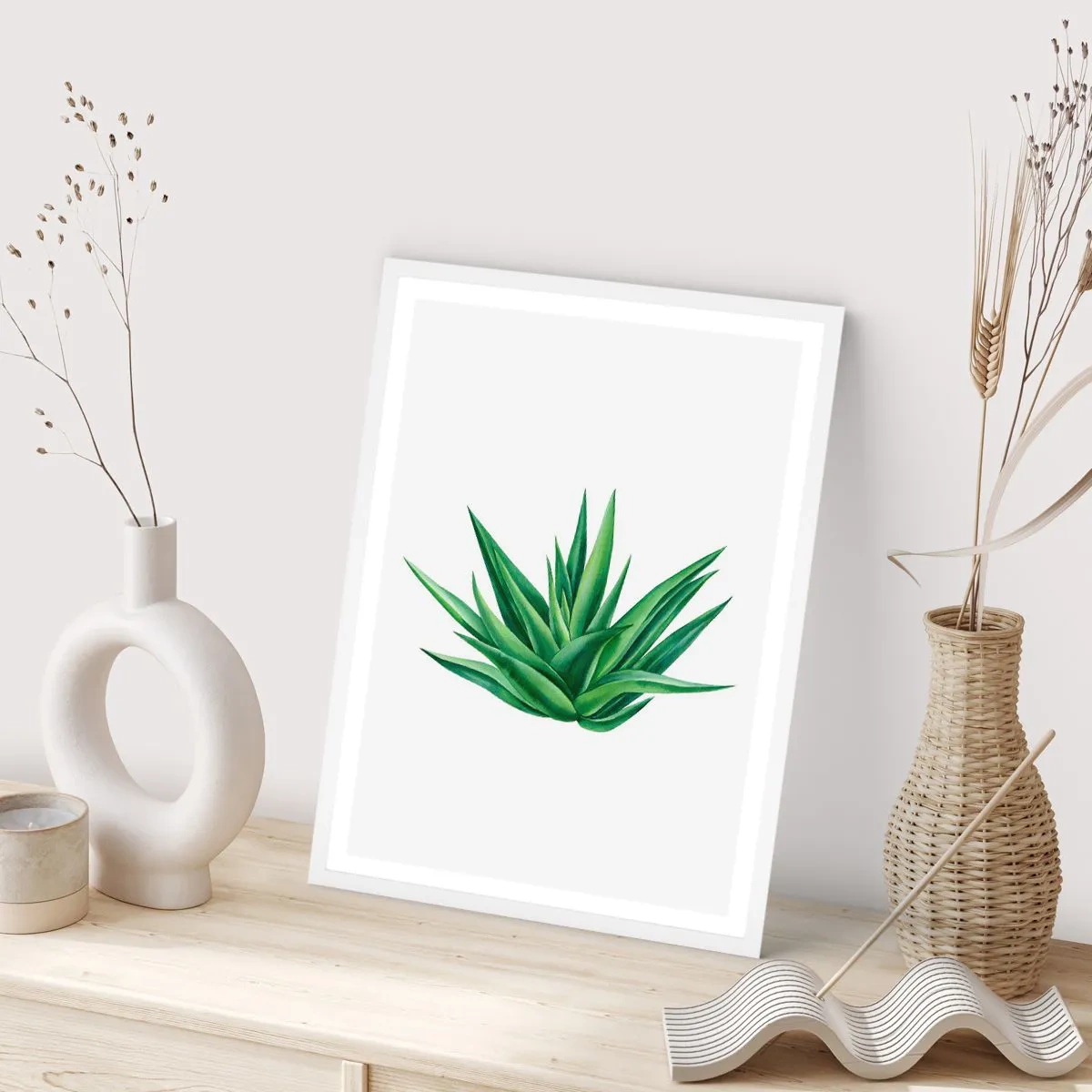 Poster in een witte lijst - Groen – kracht – leven - 70x100 cm