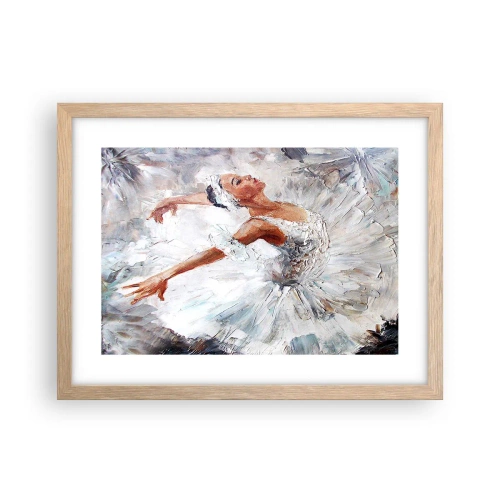 Een poster in een licht eiken lijst - Delicaat en licht als tule - 40x30 cm
