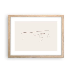 Een poster in een licht eiken lijst - De vorm van verlangen - 40x30 cm