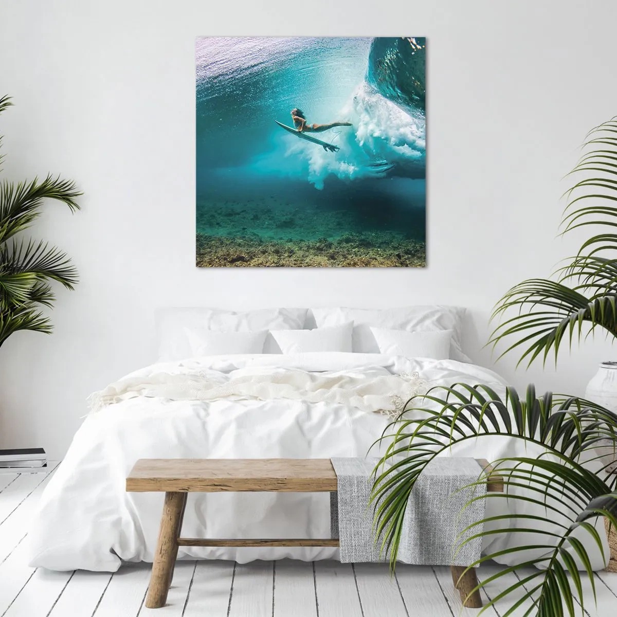 Schilderen op canvas - Onderwaterwereld - 60x60 cm