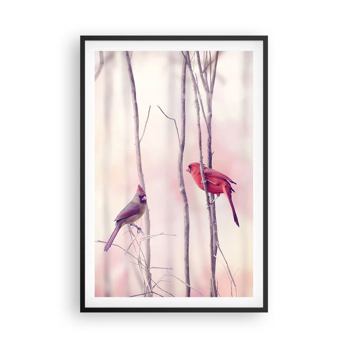 Poster in een zwarte lijst - Verhaal van het roze woud - 61x91 cm