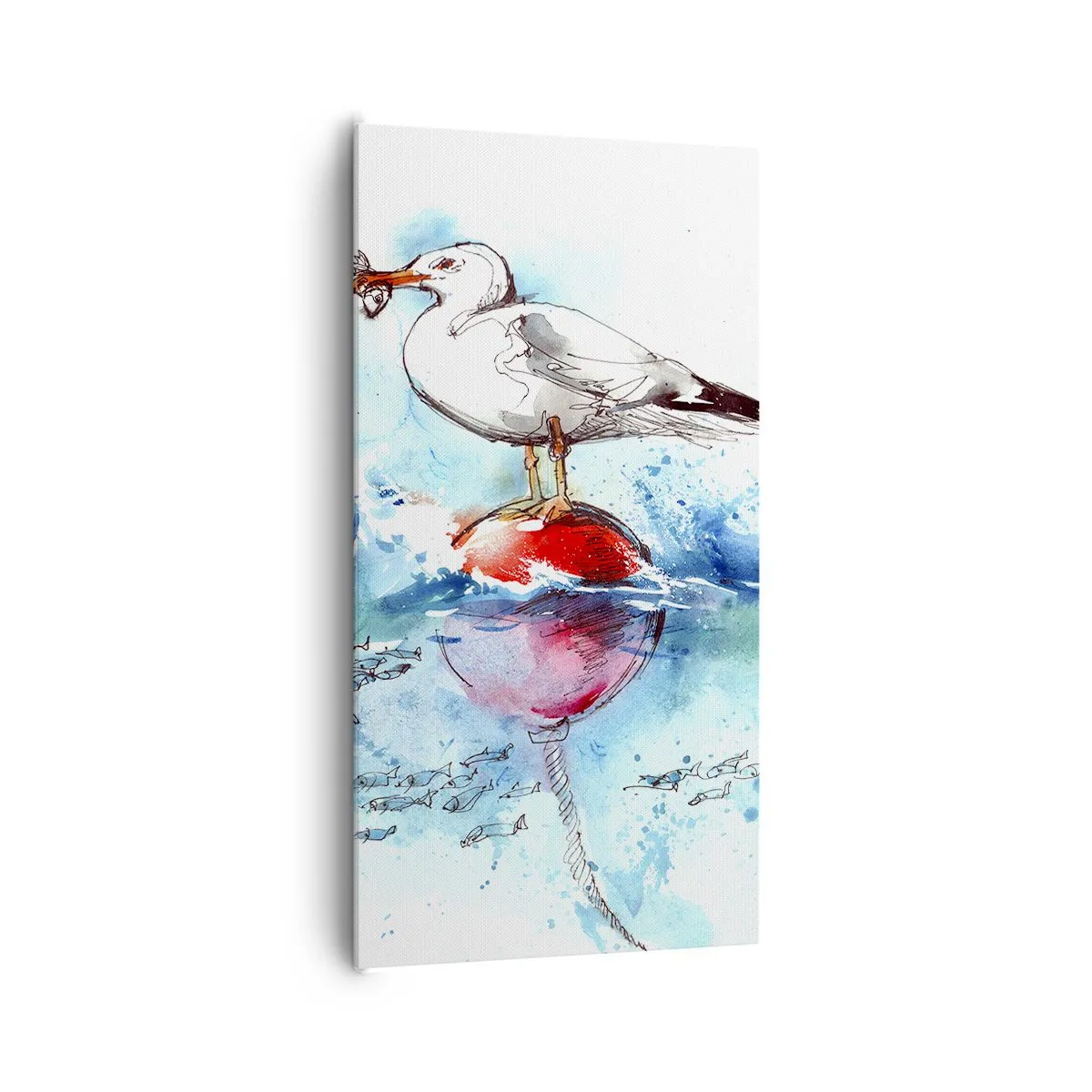Schilderen op canvas - Succesvolle vangst - 65x120 cm