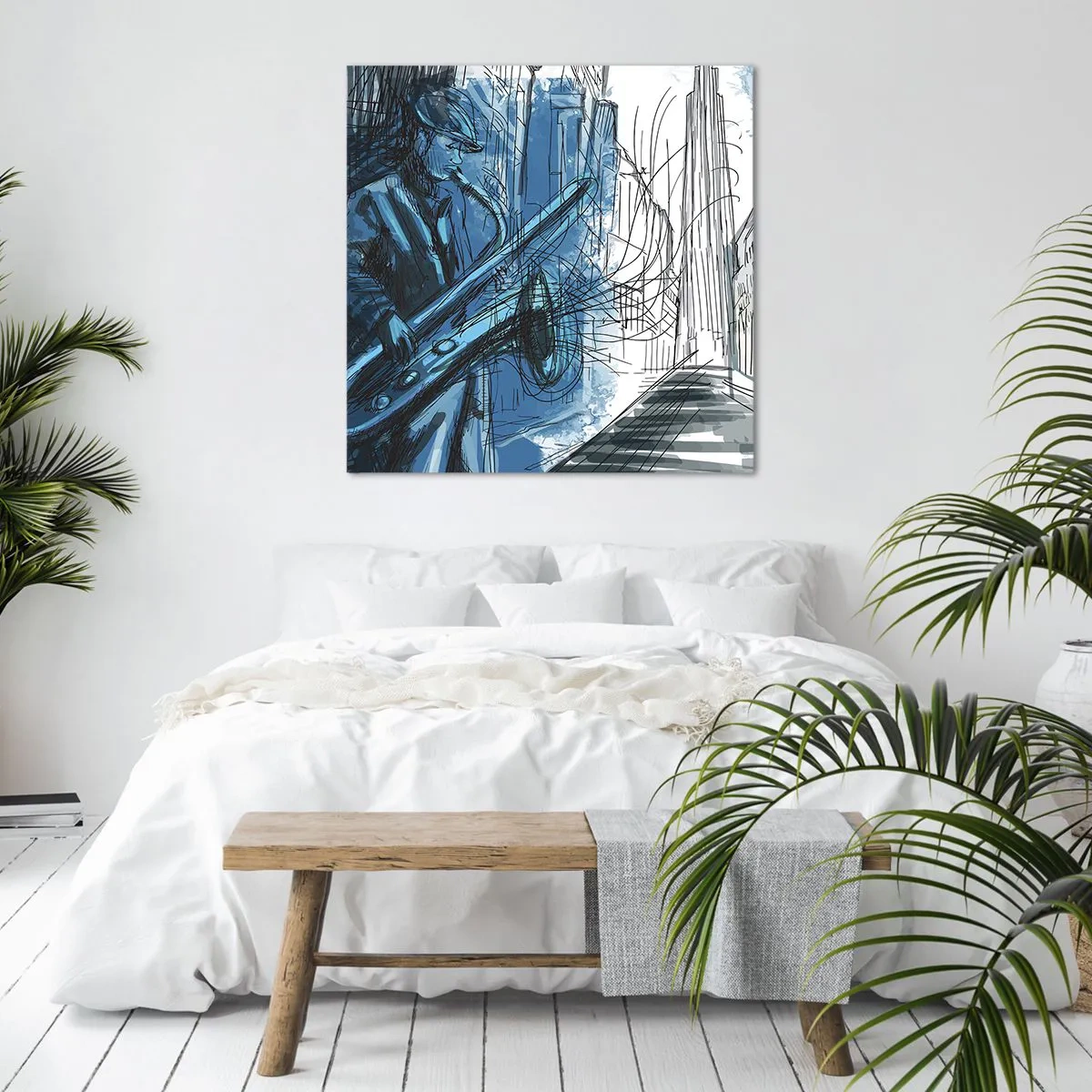 Schilderen op canvas - Stedelijke Rapsodie - 30x30 cm
