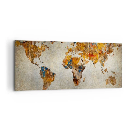 Schilderen op canvas - Een hele grote wereld - 100x40 cm