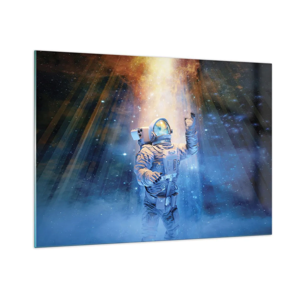 Schilderen op glas - Eindelijk aan het einde - 100x70 cm