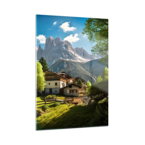 Schilderen op glas - Alpine idylle - 50x70 cm