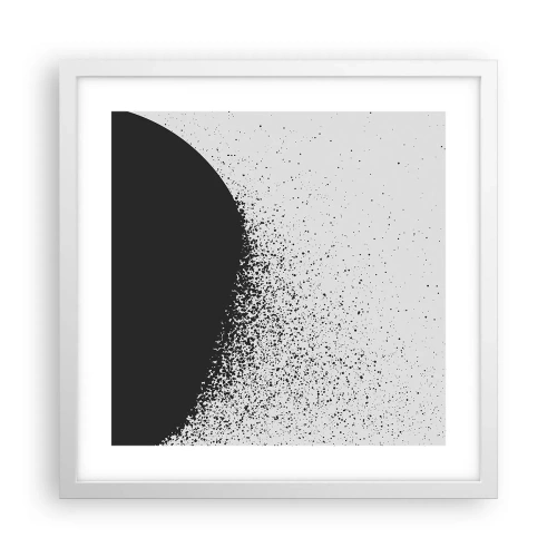 Poster in een witte lijst - Beweging van moleculen - 40x40 cm