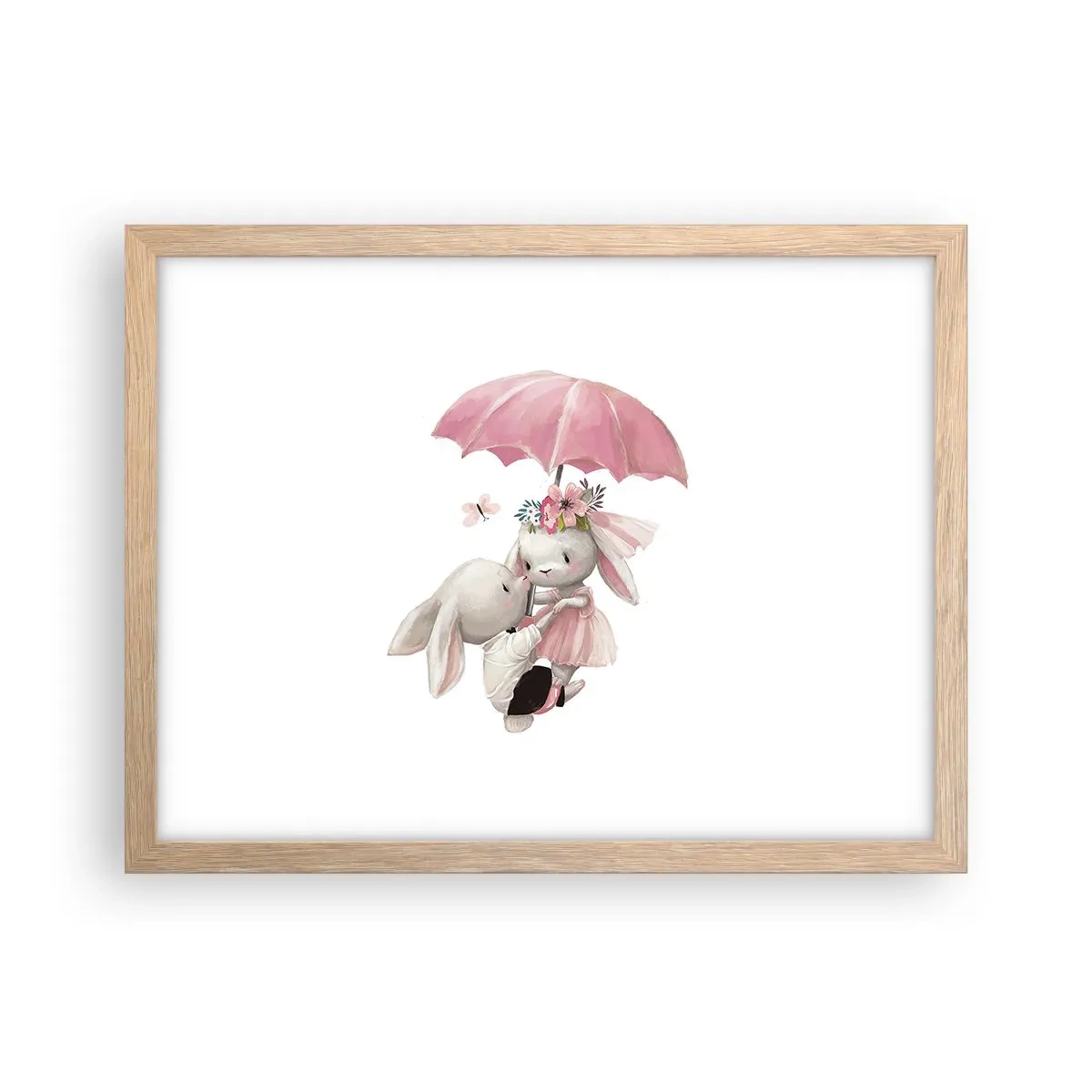 Een poster in een licht eiken lijst - Dit is liefde - 40x30 cm