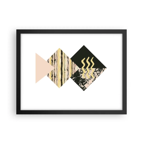 Poster in een zwarte lijst - Er is niet zo eenvoudig - 40x30 cm