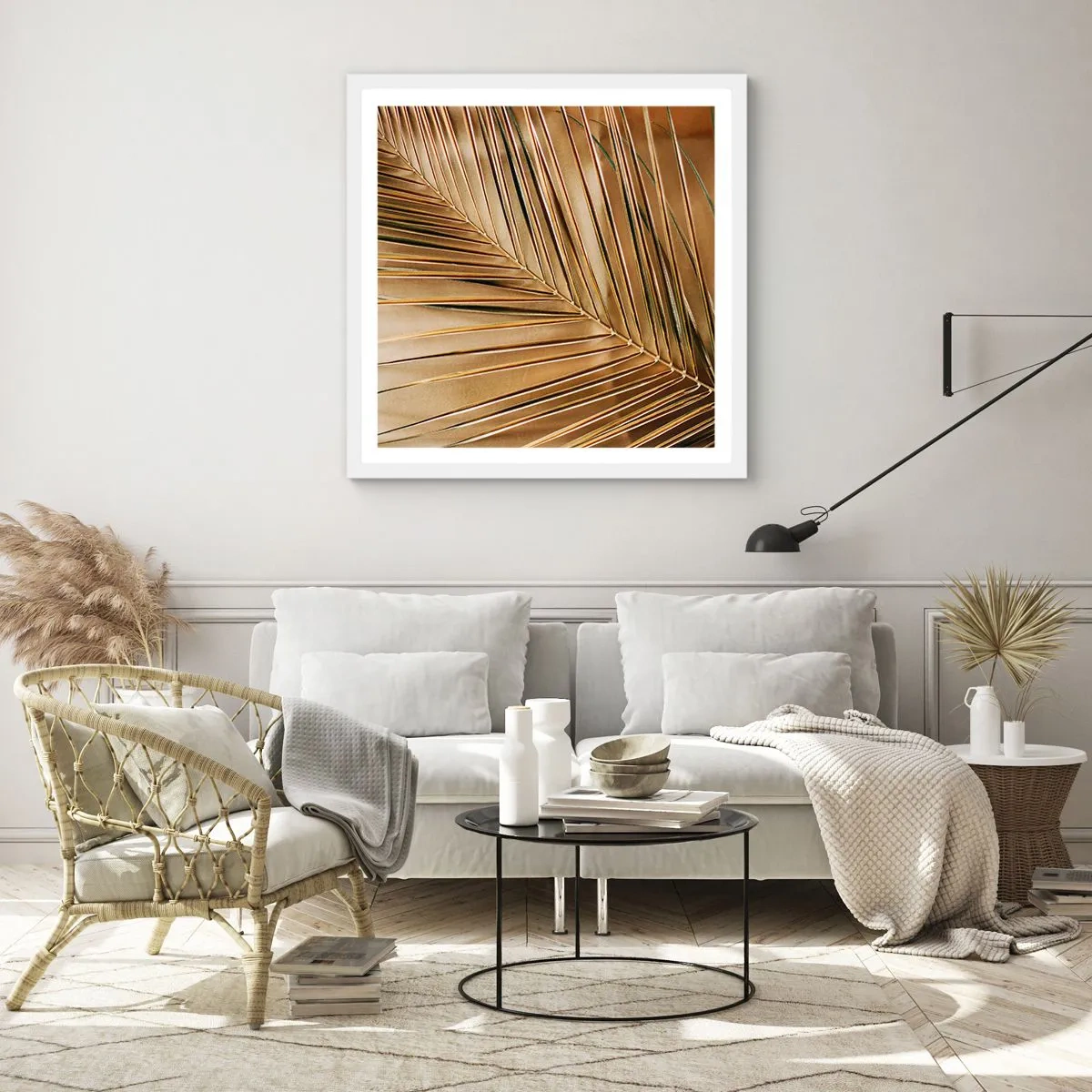 Poster in een witte lijst - Natuurlijke zuilengalerij - 30x30 cm