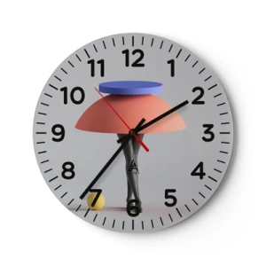 Wandklok - Klok - Surrealistische compositie - 40x40 cm