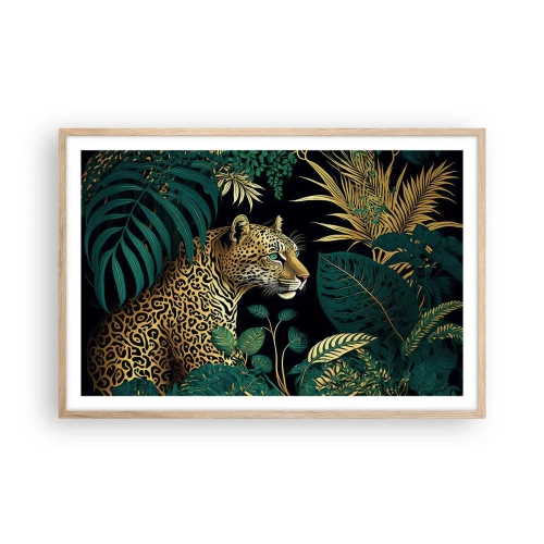 Een poster in een licht eiken lijst - Een gastheer in de jungle - 91x61 cm