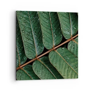 Schilderen op canvas - In een groen ritme - 70x70 cm