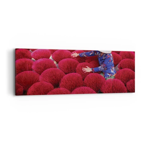 Schilderen op canvas - In het rijstveld - 90x30 cm