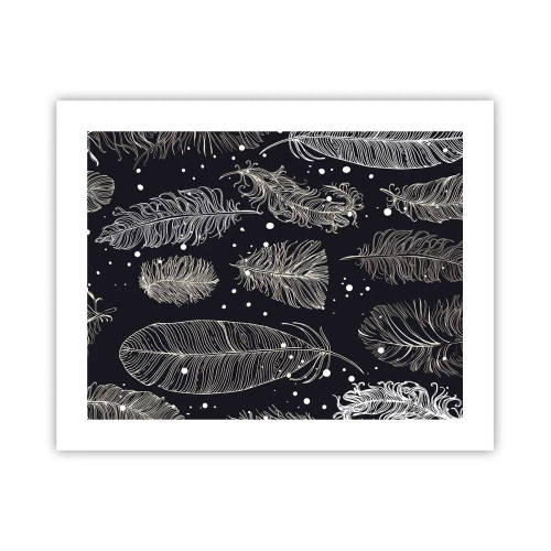 Poster - Gevederde kant - 50x40 cm