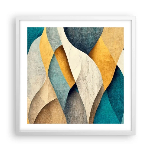 Poster in een witte lijst - Ritme en beweging - 50x50 cm
