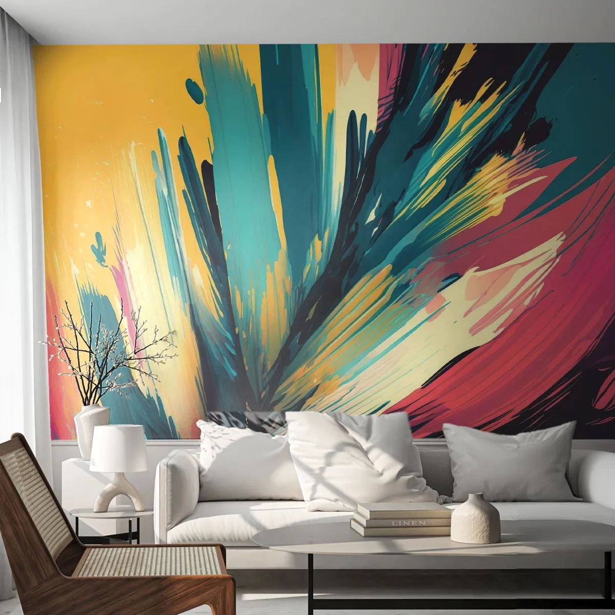 Fotobehang Standard Eco - Compositie – een explosie van vreugde - Abstractionisme, Deel, Modern - 150x105 cm
