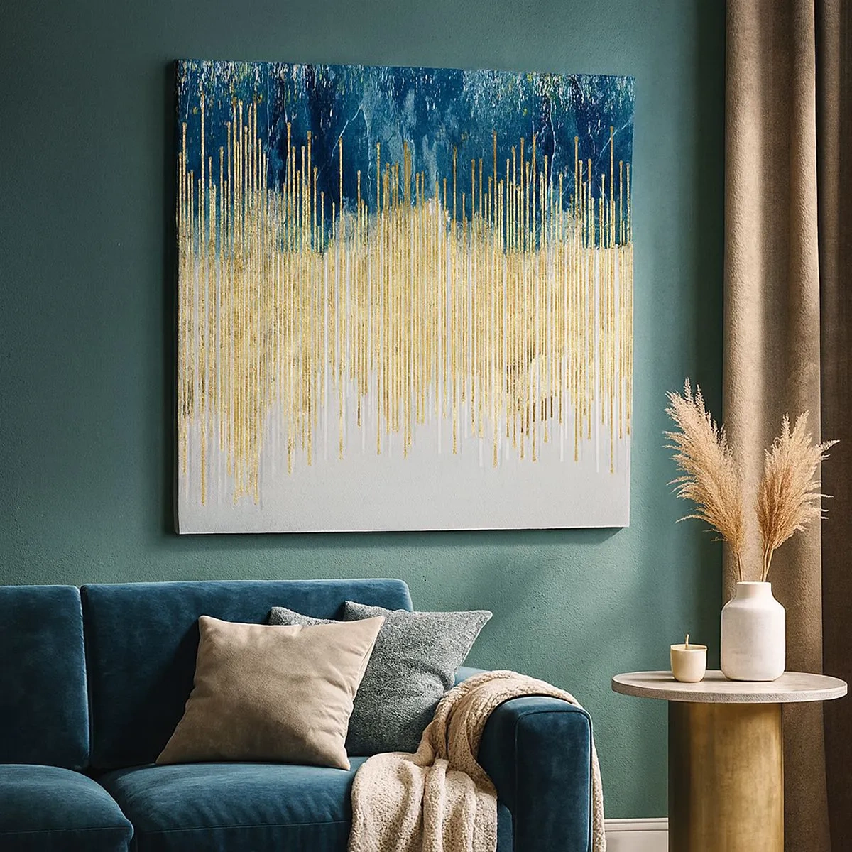 Schilderen op canvas - Vergulde grens - 30x30 cm