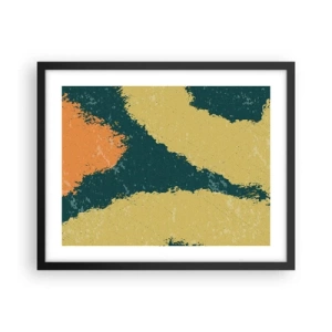 Poster in een zwarte lijst - Abstractie – langzame beweging - 50x40 cm