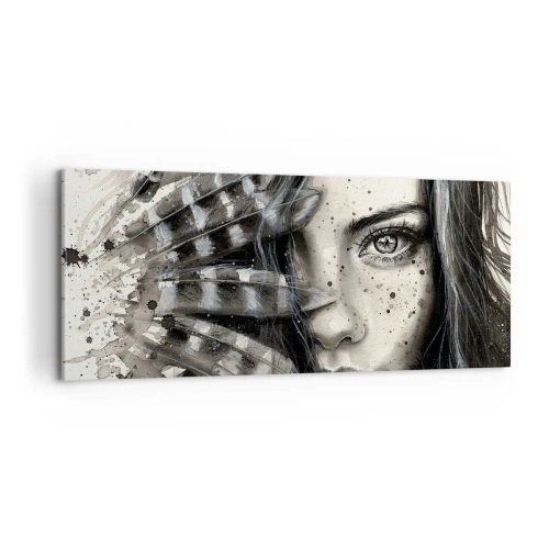 Schilderen op canvas - Wilde schoonheid - 100x40 cm