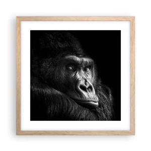 Een poster in een licht eiken lijst - En waar kijk je naar? - 40x40 cm