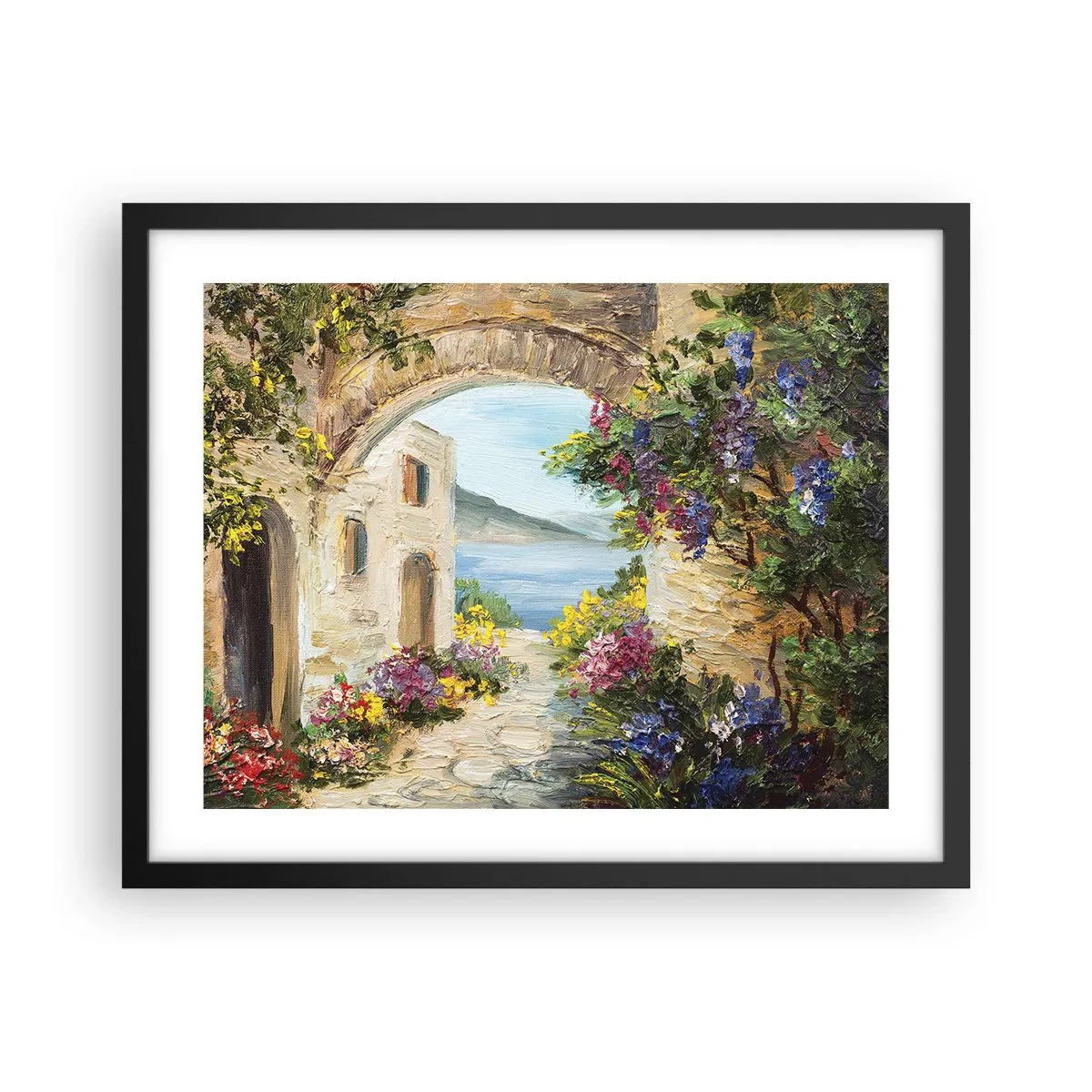 Poster in een zwarte lijst - De charme van een kustprovincie - 50x40 cm